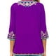 thumbnail image 5 of Blusas Mexicanas para Mujer, Camisas Bordadas, Ropa Hippie, Túnicas de Fiesta, Blusas Bohemias Campesinas de Talla Grande. Púrpura XL, 5 of 6