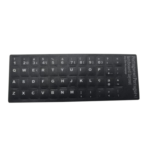 مائي دهان دعابة  Aktudy Portuguese Language Notebook Keyboard Cover Sticker Layout Black For  PC Mac - Walmart.com
