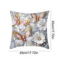thumbnail image 3 of Colorful Butterfly Pattern Throw Pillow Cover, Soft Polyester Cushion Case for Sofa Bed or Chair, Machine Washable Square Cover, 18 Inch, For Spring Home Decoration, 3 of 6