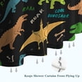 thumbnail image 6 of Black Cartoon Dinosaurs Text Pattern Shower Curtain 84"x72" ,Bathroom Decorative Shower Curtains Set with 12 Hooks,Modern Waterproof Washable Shower Curtain, 6 of 6