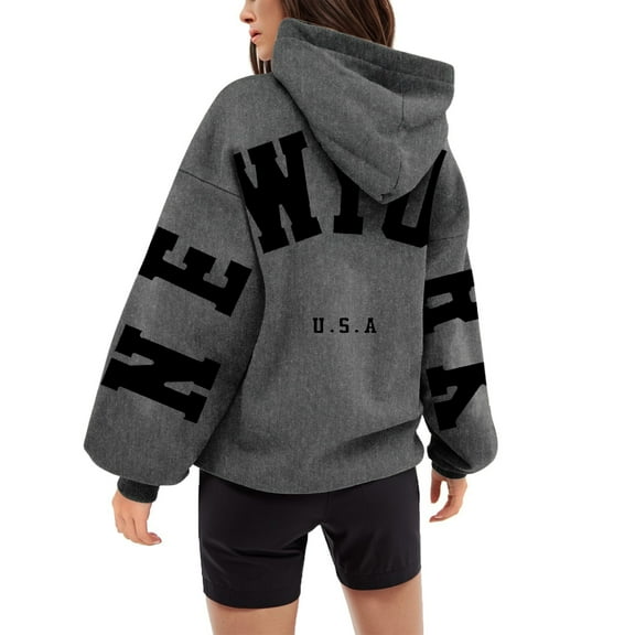 kamemir Womens Sweatshirt Graphic Hoodies for Teen Girls 2024 Hoodies Long Sleeve Sweatshirts Preppy Clothes(Dark Gray,XL)
