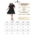 thumbnail image 6 of Agnes Orinda Women's Plus Size Dresses V Neck Ruffle Sleeve Swing A-Line Tiered Midi Dress with Pockets 1X Black, 6 of 6