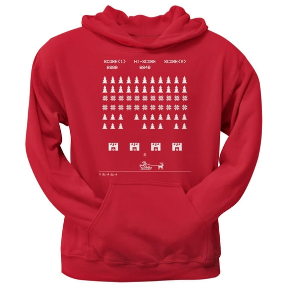 Classic Arcade Game Red Pullover Hoodie