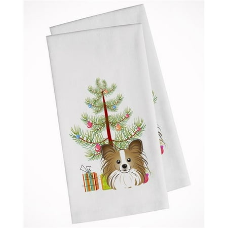 

Christmas Tree & Papillon White Kitchen Towel - Set of 2