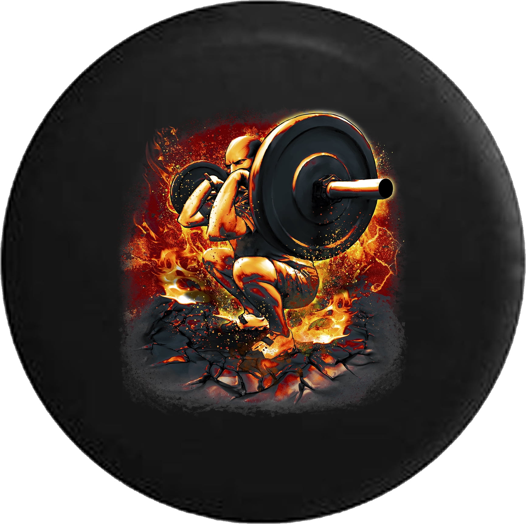 Monster Weightlighting Front Squat Workout Barbell Gym Spare Tire Cover For Jeep Rv 32 Inch Walmart Com Walmart Com Monster Weightlighting Front Squat Workout Barbell Gym Spare Tire Cover For Jeep Rv 32 Inch Walmart Com Walmart Com