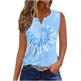 thumbnail image 2 of Nrmvnmi Plus Size Tank Tops for Women V Neck Sleeveless Tie Dye Shirt Casual Summer Solid Color Oversized Tanks Mothers Day Gifts, 2 of 5