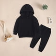 thumbnail image 4 of CAUYDY 3 6 9 12 18 24 Months 1-5T Baby Boys Photoshoot Outfits Newborn Long Sleeve Shirt and Elastic Sweatpants 2Pcs Clothes Set Fall Winter Gift for Toddler Black for Sizes 18-24 Months, 4 of 7