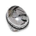thumbnail image 2 of Natural Black Rutile Gemstone Handmade 925 Sterling Silver Ring Size 6.5, 2 of 2