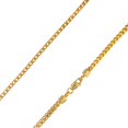 thumbnail image 4 of 925 Sterling Silver, Hollow Franco Foxtail Gold Plated Chain 2.5mm Necklace - Hypoallergenic and Tarnish Resistant - By Oliver & Navy, 4 of 4