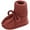 Brick Red, variant on Baby Boys Girls Sock Shoes Bowtie Knitted Booties Lightweight Flat Walking Shoes Casual Round Toe Athletic Crib Shoes Beige 3-6 Months Infant