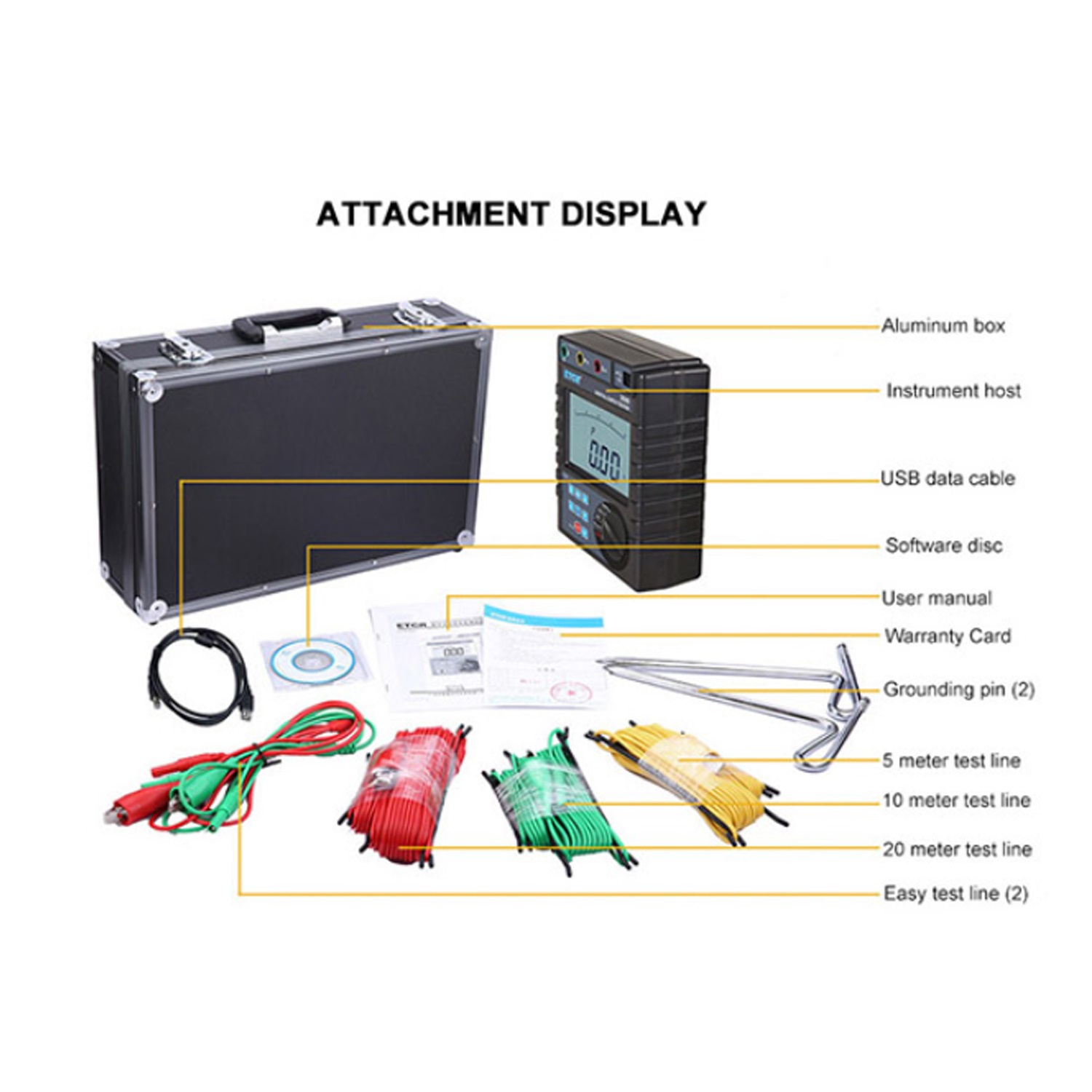Digital Multimeter ETCR3000 0~600V Digital Earth Resistance Meter Electric Tester ,Efficient Features