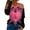 Pink, variant on Aayomet Womens Blouses And Tops Dressy Women's Boat Neck and V-Neck Long Sleeve Draped Dolman Top with Side Shirring Shirt,Pink M
