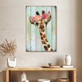 thumbnail image 2 of Elephant Stock Grunge Giraffe Floral Crown Wall Art - Vertical Canvas Wall Art - Kids Room Wall Decor - Animal Canvas - Gray And Brown Decor - 24" x 36", 2 of 8