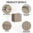thumbnail image 5 of Furmax Outdoor Patio 31 Gallon Resin Deck Box, Oak, 5 of 8