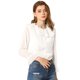thumbnail image 2 of Blusa de Gasa Transparente con Lunares Allegra K Cuello con Volantes Botón Frontal Blanco S, 2 of 6