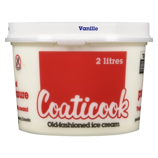 Coaticook Vanilla Ice Cream, Peanut-Free, Gluten-Free, 2 L