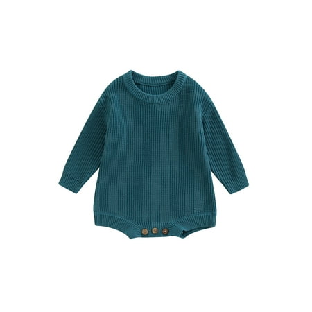 

Peyakidsaa Toddler Baby Kids Girl Boy Knit Sweater Bodysuit Rompers Playsuit Sweatshirt