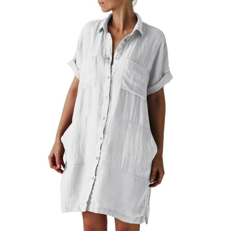 

Niuer Nightgowns for Womens Casual Sleep Shirt Dress V Neck Loose Pajama Dress Loungewear Sleepwear Summer Tshirt Dress