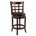 thumbnail image 2 of Boraam Kyoto 24in. High Back Swivel Wood Counter Stool - Cherry Finish, 2 of 4
