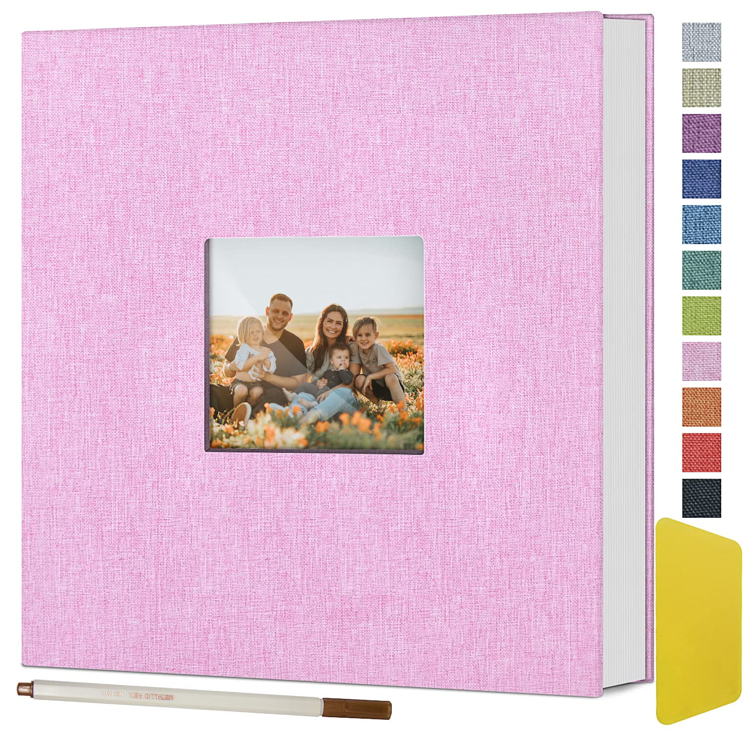#226;€ŽZesthouse W11-BLWH-16IN-F Zesthouse Photo Album Self  Adhesive Pages, 60 Pages Magnetic Scrapbook Albums with Sticky Page,Photos  Album Holds 8x10 & 5X7 & 4