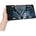 thumbnail image 2 of Animal Blue Eyes Owl License Plate Front Car Decorative Novelty Auto Plate Car Tag Vanity Gift Metal  Plate for Women/Man 12x6 inch Wall Decor, 2 of 14