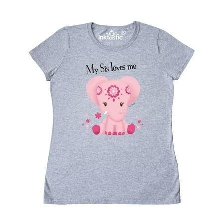 Aditi My Sis loves me Pink Elephant beautiful Women's T-Shirt