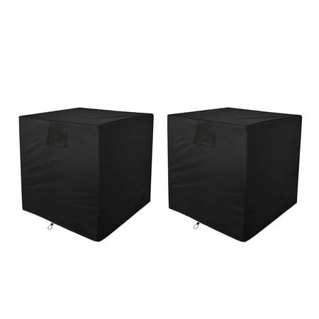 

2x Window Air Conditioner Cover for Outdoor/Outdoor Window Unit Cover Blk