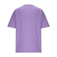 thumbnail image 5 of Timegard Tops for Women Crewneck Drop Shoulder Short Sleeve Basic Tee Shirts Casual Comfy Tops Summer, 5 of 7