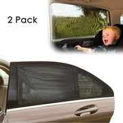 Universal Fit Car Side Window Sun Shade, Protects Your Baby and Older Kids From The Sun, Fits All (98%) Cars, Most SUVs(2 Pack)