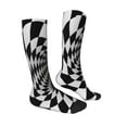 thumbnail image 3 of Balery 3D Vortex Illusion Printed Novelty Socks Men's Women's Crew Socks Sports Socks Knee High Socks Cotton Socks Quirky and Cool Socks, 3 of 9