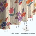 thumbnail image 6 of Pioneer Flower Floral Print Pattern Shower Curtain 84"x72", Bathroom Decorative Shower Curtain Set with 12 Hooks, Waterproof Washable, 6 of 6