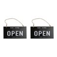 thumbnail image 1 of maskred Panneau Ouvert Fermé Double Face pour Vitrine Maison Réversible Noir 12x23x0.6cm 2Set, 1 of 6