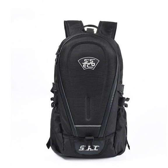 Motorcycle Backpack Racing Riding Leisure Backpack Motorcycle Helmet Bag,Black