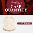 thumbnail image 5 of Smarty Had A Party Elegant Ivory Plastic Plates, Disposable Dinnerware Sets, 7.5" for Salad, Durable Party Plates for Weddings, Events, and All Occasions (120 Count), 5 of 7