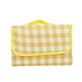 thumbnail image 2 of Tnobhg Foldable Picnic Mat Waterproof Sand Blanket Extra Large Picnic Rug Healthy Odor-Free Fabric Green Yellow Red Stripe Blanket for Beach Camping Hiking Travel, 2 of 7