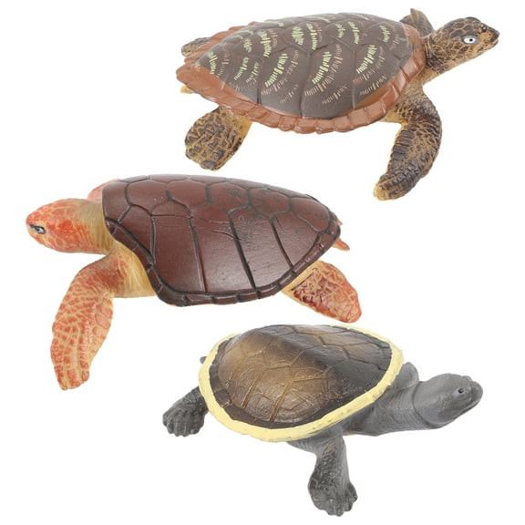 Turtle Model Mariposas Decorativas Para Pared Puzzle Toys Child 3 Pcs Small Desktop Plastic Animal Childrens