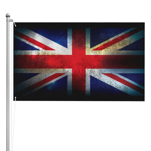 Union Jack United Kingdom Flag Vintage Double Sided Flag 3x5FT Reversible Garden Flag Outdoor Decor for House, Porch, Lawn, Yard, Indoor Wall, Party Decoration