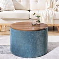 thumbnail image 5 of Round Chenille Ottoman Set for Storage | Fashionable Design, Convenient for Home Use, 5 of 7