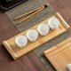 thumbnail image 4 of GOOHOCHY Bandeja de bambú para servir té decorativa, estilo natural, rectangular, 4 of 8