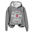 thumbnail image 2 of Offre du Jour! Aqestyerly Grande Taille Christmas Tops Femmes Noël Imprimé Col Rond à Manches Longues Top Ample, 2 of 3