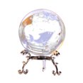thumbnail image 2 of Bdday Engraved Decorative Crystal Sphere With Metal Base Astronomic Glass Ornament, 2 of 6