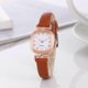 thumbnail image 4 of ZHAOCHENG Reloj retro de nicho para mujer, estilo Ins, temperamento simple, cuadrado, pequeño, mini, informal, versátil, reloj de cuarzo para mujer, color beige, 4 of 4