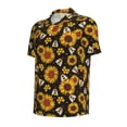 thumbnail image 2 of Balery Sunflowers And Bww Printed Men’s Short Sleeve Polo Shirt, Midweight Men's Shirt,Golf Polo shirts -X-Large, 2 of 9
