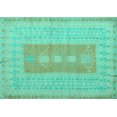 thumbnail image 1 of Ahgly Company Indoor Rectangle Abstract Turquoise Blue Modern Area Rugs, 8' x 12', 1 of 4