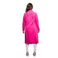 thumbnail image 2 of American Bazi Women's Long Button Down Distressed Denim Jean Jacket - Neon Pink - 2X-Large, 2 of 6
