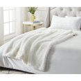 thumbnail image 2 of Lapointe Faux Lamb Fur Throw - Reverse Micromink, Extra Soft 50" x 60", White, 2 of 10