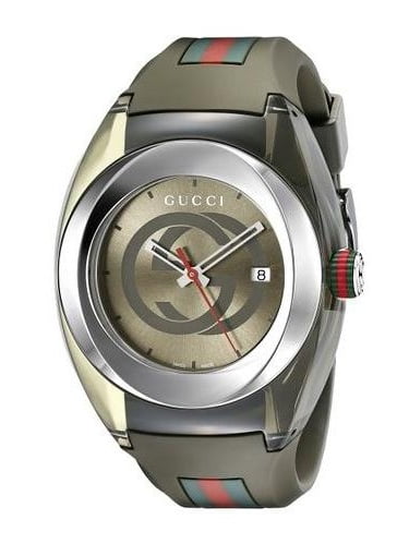 Gucci - Gucci Sync XXL Khaki Rubber Unisex Watch YA137106