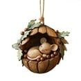 thumbnail image 2 of 2025 New Forest Animal Acorn Ornament, Cute Sleeping Mouse Christmas Hanging Decorations, Acrylic Mouse Ornaments for Christmas Tree, Personalized Christmas Ornament Gift Ideas, 2 of 6