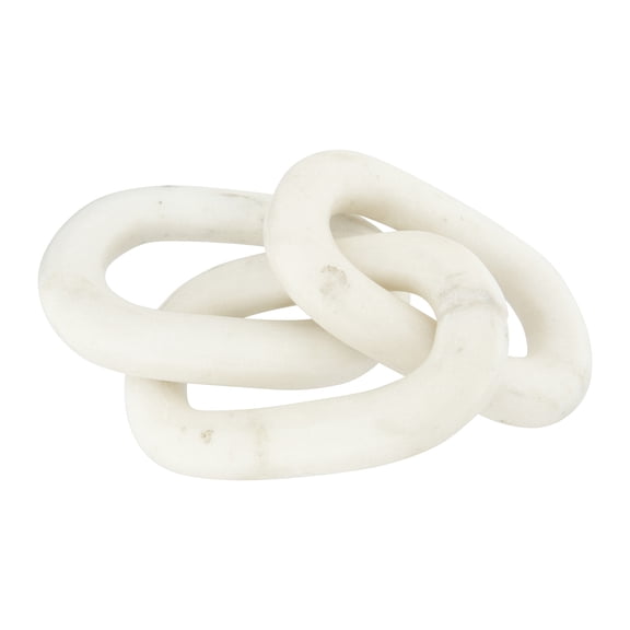 Bloomingville 13"L Decorative Marble Chain Link Figurine