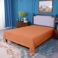 thumbnail image 4 of Ntbay Premium 1800 Series Microfiber Queen Flat Sheet with 4 inches Hem, Ultra Soft and Breathable Top Sheet, 90x102 inches, Pale Orange, 4 of 5